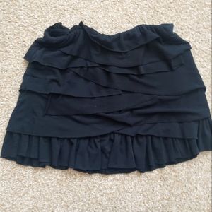 2/$20 poof Black stretchy tiered layer mini skirt
